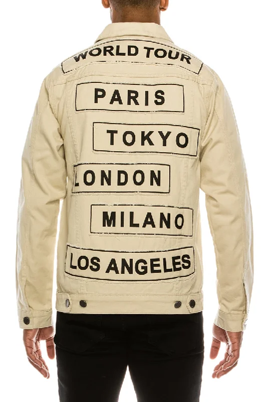 Save up to 60% on new arrivals in clothing – Shop now! World Tour Colored Denim Jacket - Sand Save up to 60% on new arrivals in clothing – Shop now! World Tour Colored Denim Jacket - Sand