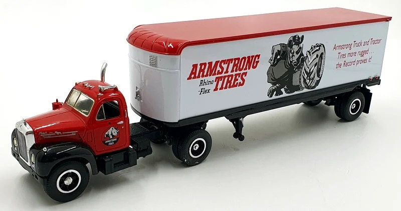 High-quality materials toys First Gear 1/34 Scale 19-1465 1960 Model B-61 Mack + Trailer Armstrong Tires High-quality materials toys First Gear 1/34 Scale 19-1465 1960 Model B-61 Mack + Trailer Armstrong Tires