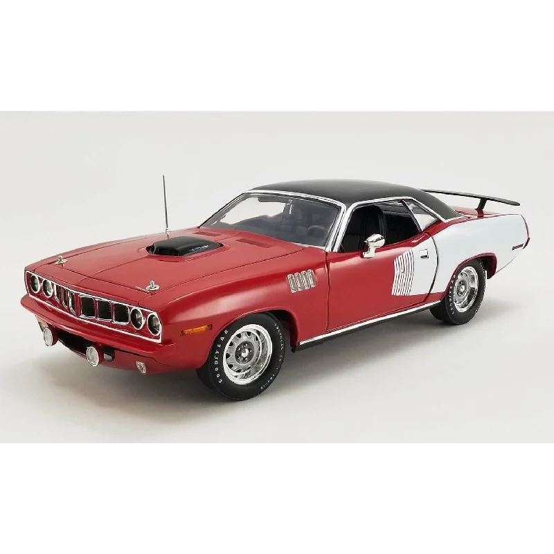 Realistic toy carsACME 1/18 1971 Plymouth Hemi Cuda 1 of 1 Red/White
