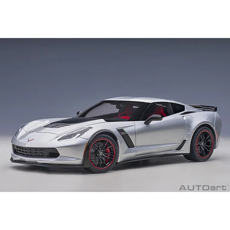 High-quality toy cars CHEVROLET CORVETTE C7 Z06 (BLADE SILVER) - 1:18 Scale Composite Model Car High-quality toy cars CHEVROLET CORVETTE C7 Z06 (BLADE SILVER) - 1:18 Scale Composite Model Car