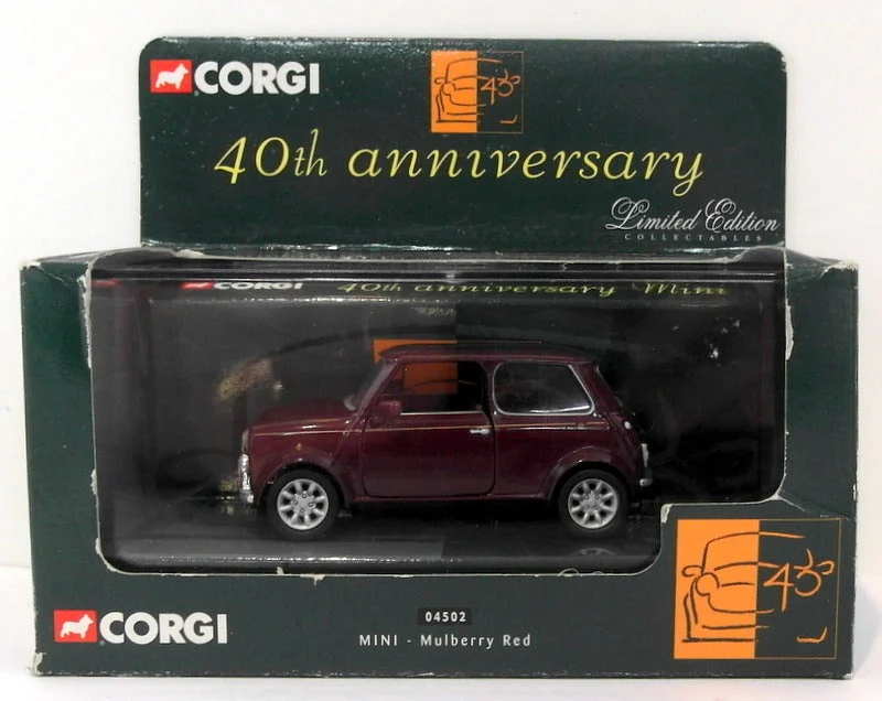 High-quality materials toys Corgi 1/36 Scale Diecast 04502 - Austin Mini - Mulberry Red High-quality materials toys Corgi 1/36 Scale Diecast 04502 - Austin Mini - Mulberry Red