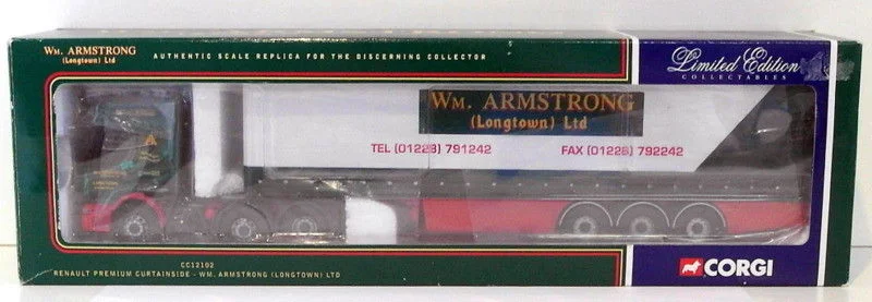 Playful toys Corgi 1/50 Scale CC12102 Renault Premium Curtainside WM Armstrong Longtown Ltd.