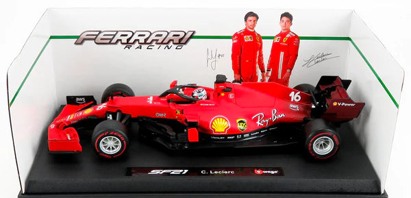 High-quality materials toys Ferrari F1 - Charles Leclerc 2021 - 1:18 Die-Cast