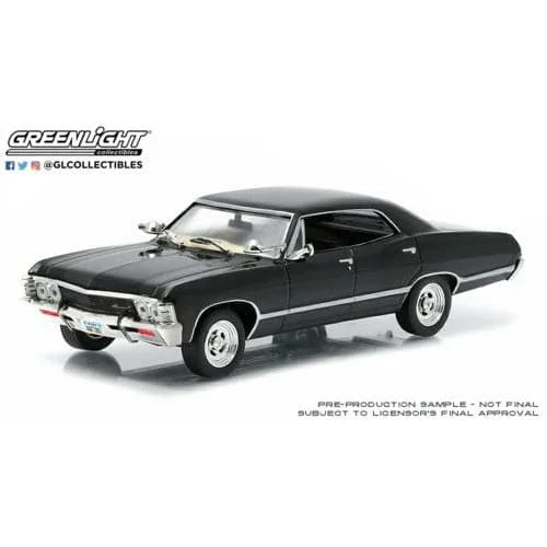 High-quality materials toys GREENLIGHT 1/43 1967 Chevrolet Impala Sport Sedan Black
