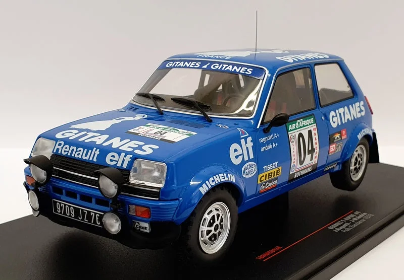 Durable toysIXO 1/18 Scale Diecast 18RMC043A - 1978 Renault 5 Alpine #4 Rally Bandama Durable toysIXO 1/18 Scale Diecast 18RMC043A - 1978 Renault 5 Alpine #4 Rally Bandama