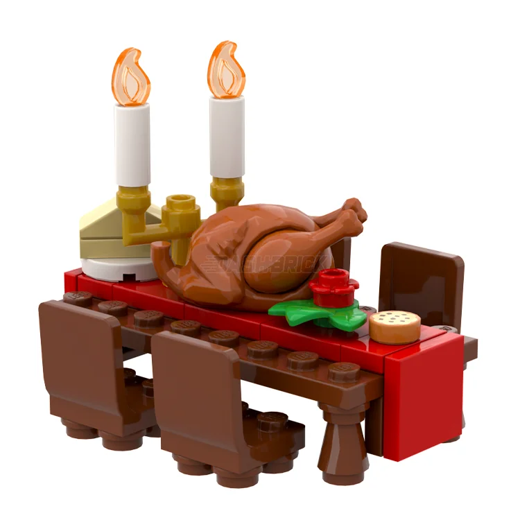 Offering endless possibilities LEGOLEGO "Christmas Dinner" - Table, Chairs, Food, Candles [MiniMOC]