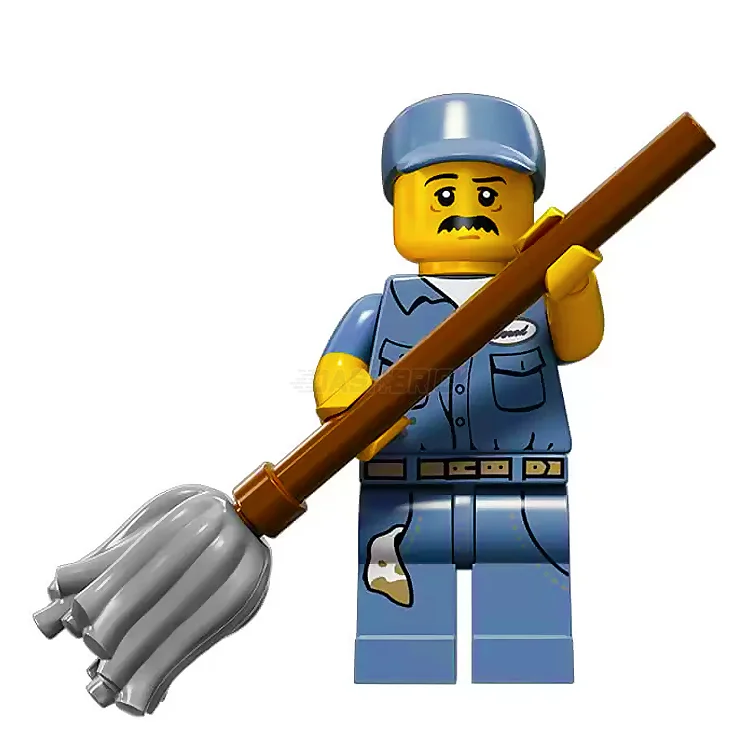 Offering a sense of pride LEGOLEGO Collectable Minifigures - Janitor (9 of 16) [Series 15]