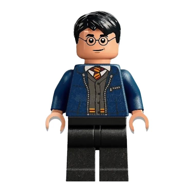 Providing a tactile learning experience LEGOLEGO Minifigure - Harry Potter - Dark Blue Open Jacket over Gryffindor Cardigan Sweater, Black Legs [HARRY POTTER]