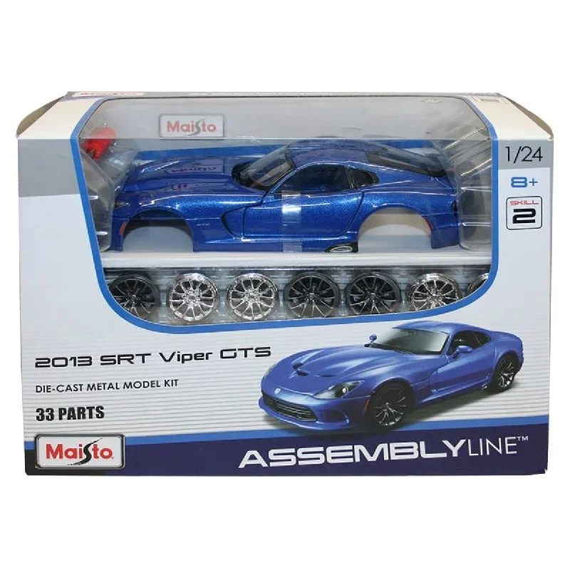 High-quality materials toys MAISTO 1/24 Assembly Line 2013 SRT Viper GTS Metal Kit