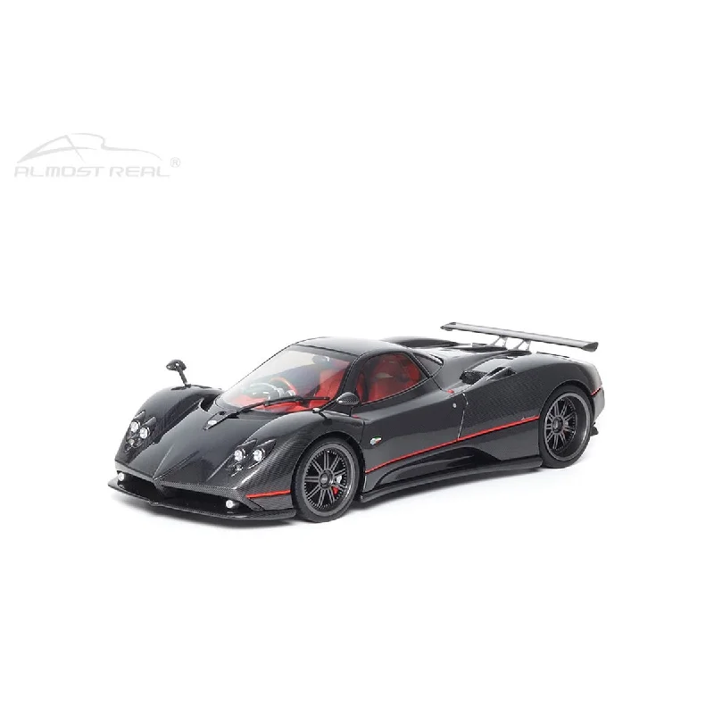 High-quality toy cars PAGANI ZONDA F - 2015 - GLOSS CARBON BLACK W/RED STRIPE - 1:18 Scale Diecast Model Car High-quality toy cars PAGANI ZONDA F - 2015 - GLOSS CARBON BLACK W/RED STRIPE - 1:18 Scale Diecast Model Car