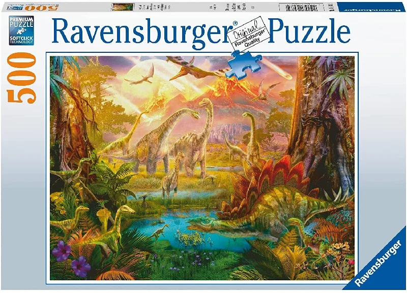 Multi-level puzzles Ravensburger Land Of The Dinosaurs 500 Piece
