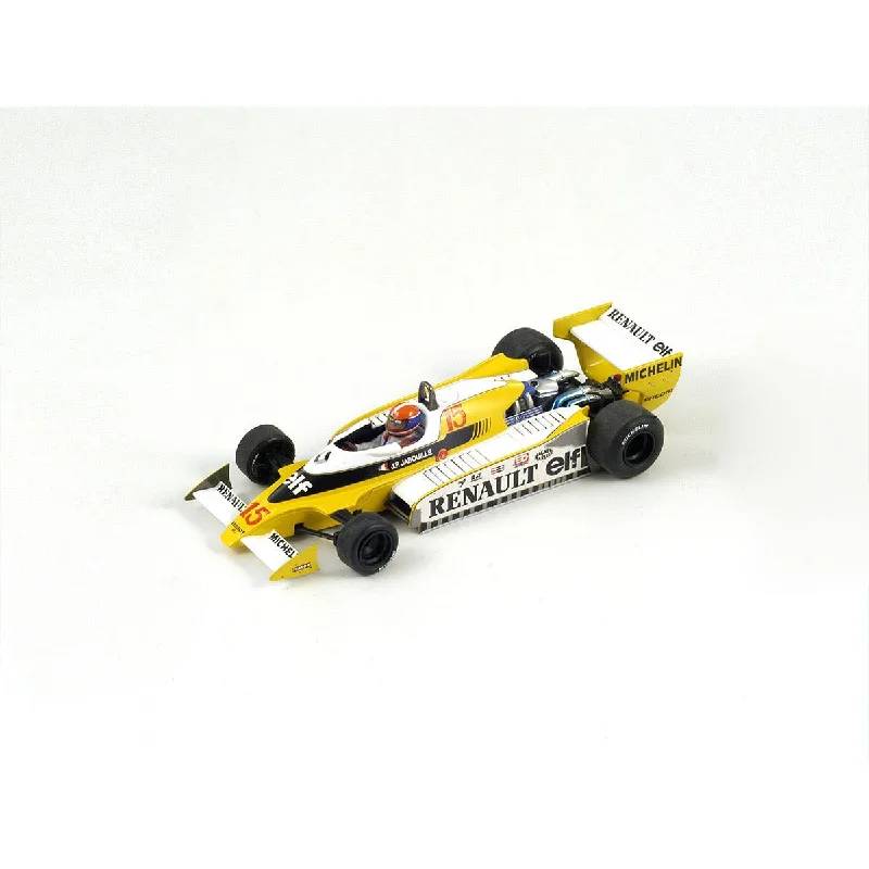 Realistic toy carsRenault RS11 No.15 Winner French GP 1979 - Jean-Pierre Jabouille - With Acrylic Cover - 1:18 Scale Resin Model Car Realistic toy carsRenault RS11 No.15 Winner French GP 1979 - Jean-Pierre Jabouille - With Acrylic Cover - 1:18 Scale Resin Model Car