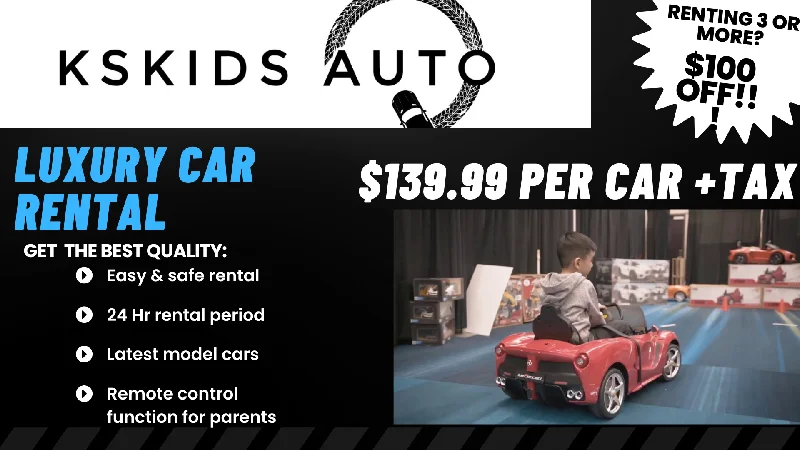 High-quality toy cars Rental
