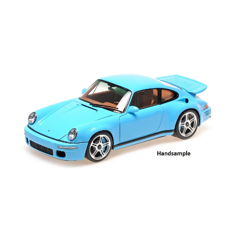 High-quality toy cars RUF CTR ANNIVERSARY - 2017 - BAVARIAN SKY BLUE - 1:18 Scale Diecast Model Car