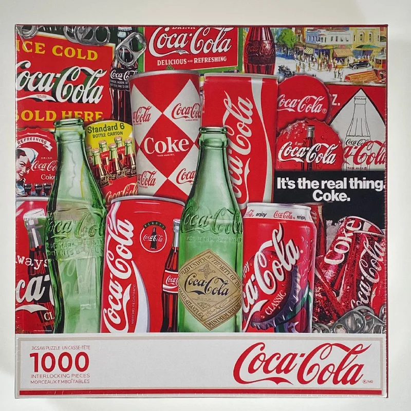 Engaging puzzlesCoca-Cola Vintage Soda Cans 1000 Piece Puzzle