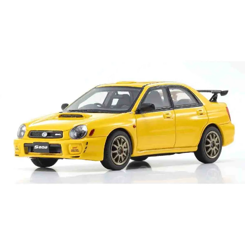 High-quality toy cars SUBARU Impreza S202 Yellow - 1:43 Scale Resin Model Car