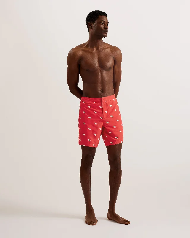 Shop now and save up to 40% on men’s wardrobe essentials.  Lobta Embroidered Lobster Swimshort Red
